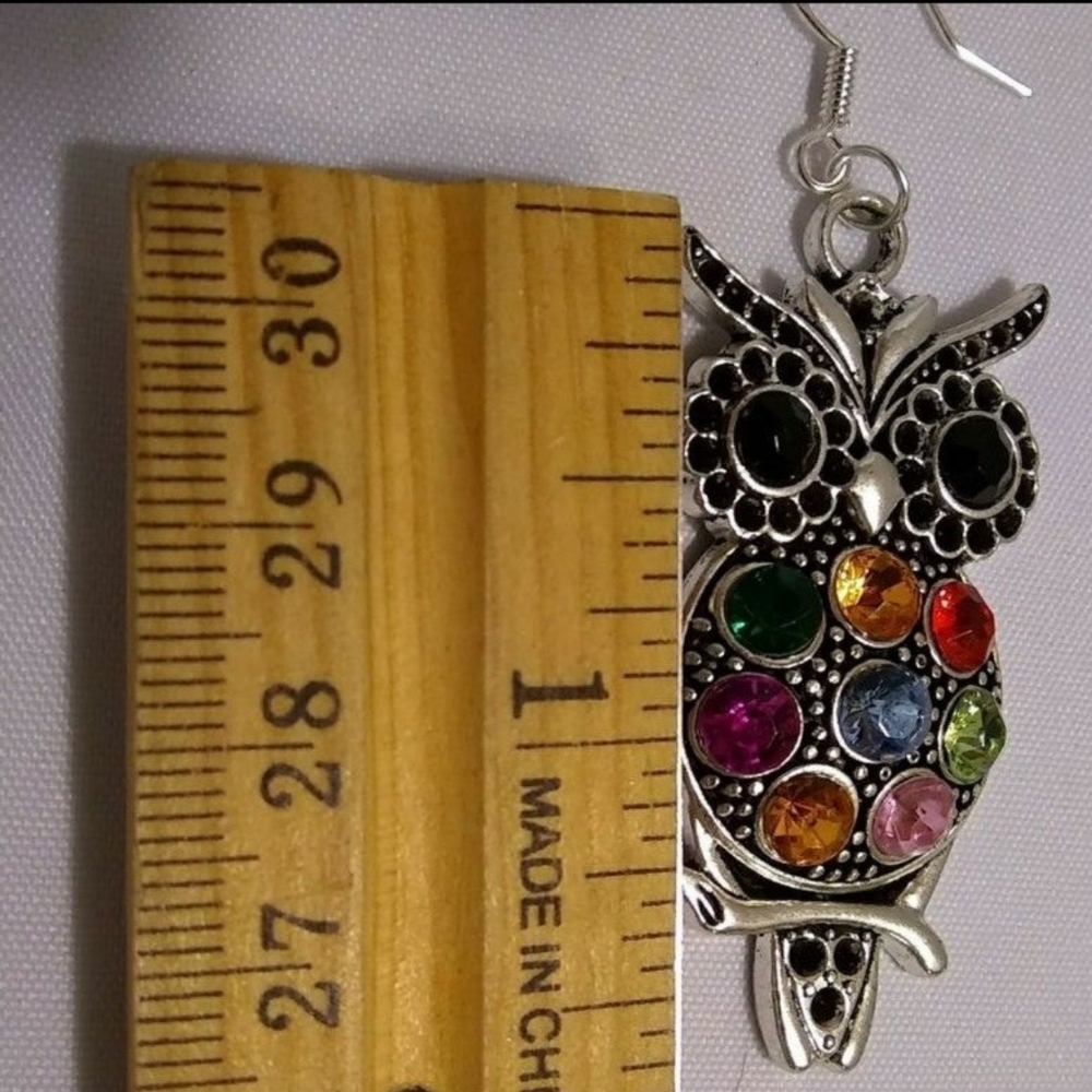 ❣️FREE W.P Rhinestone Owl🦉Dangle Earrings✨ - Picture 6 of 7